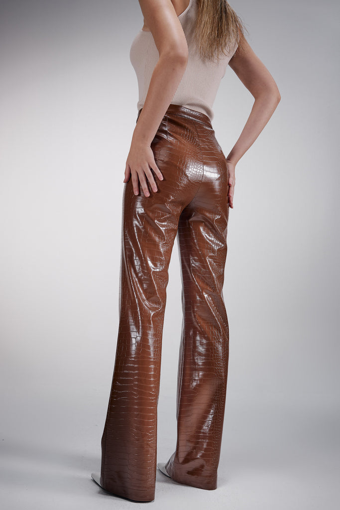 Sovaye - Croco Pants Brown 