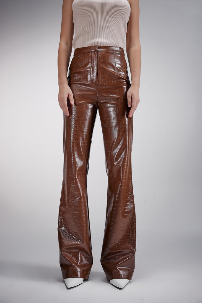 Sovaye - Croco Pants Brown 